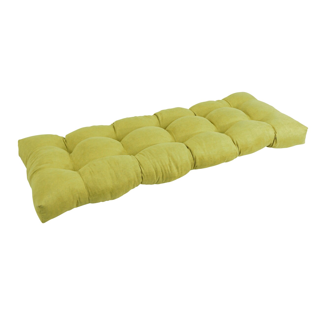 51-inch by 19-inch Tufted Solid Microsuede Bench Cushion Green-Color